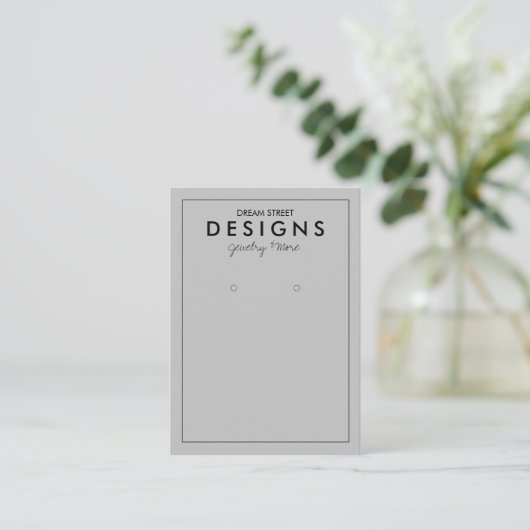 Minimale trendy Earring Display Card Visitenkarte (Stehend Vorderseite)