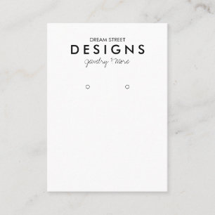 Minimale trendy Instagram Earring Display Card Visitenkarte