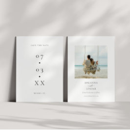 Minimale Tropenfotohochzeit Save The Date