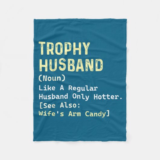 Minimale Trophäen-Ehemann-Definition Frauens Arm Fleecedecke (Vorderseite)
