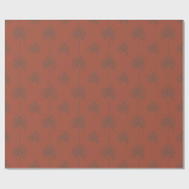 Minimale tropische Palme Baum Muster Terrakotta  Geschenkpapier