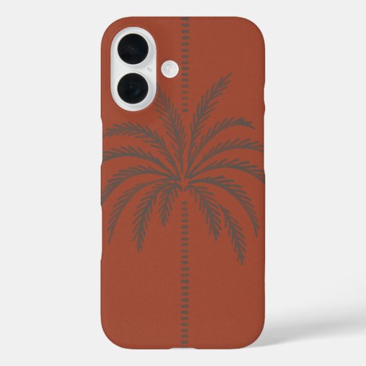Minimale tropische Palmenbaum-Muster-Terrakotta  Case-Mate iPhone Hülle (Rückseite)