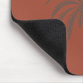 Minimale tropische Palmenbaum-Muster-Terrakotta Mousepad (Ecke)