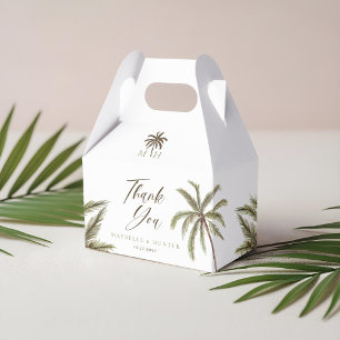 Minimale tropische Wasserfarbe Palme Boho Hochzeit Geschenkschachtel