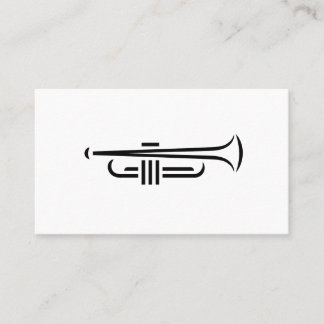 Minimale Trumpet-Logo-Visitenkarten Visitenkarte