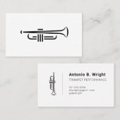 Minimale Trumpet-Logo-Visitenkarten Visitenkarte (Vorne/Hinten)