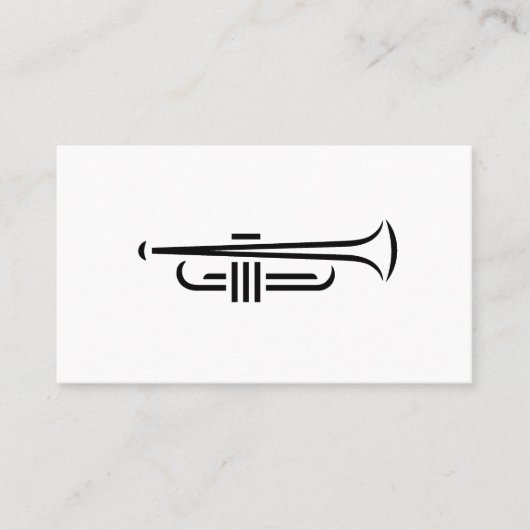 Minimale Trumpet-Logo-Visitenkarten Visitenkarte (Vorderseite)