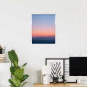 Minimale Twilight-Sky-Landschaftskunst Poster (Heimbüro)