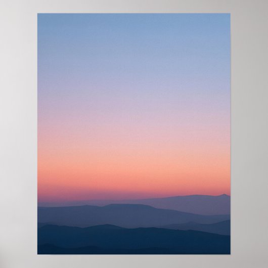 Minimale Twilight-Sky-Landschaftskunst Poster (Vorne)