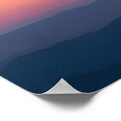 Minimale Twilight-Sky-Landschaftskunst Poster (Ecke)