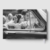 Minimale Typografie | 70er Retro Wedding Gäestbook Gästebuch (Rückseite)