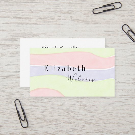 Minimale Typografie Ästhetische Visitenkarte  (Vorderseite/Rückseite Beispiel)