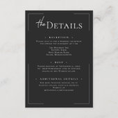 Minimale Typografie Black & White Wedding Begleitkarte (Vorderseite)