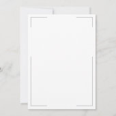 Minimale Typografie Black & White Wedding Einladung (Rückseite)