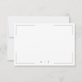 Minimale Typografie Black & White Wedding Save The Date (Rückseite)