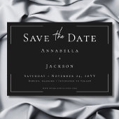 Minimale Typografie Black & White Wedding Save The Date