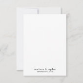 Minimale Typografie Chic Monogram Foto Wedding Dankeskarte (Vorderseite)