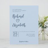 Minimale Typografie Clean Moderne Hochzeit Einladung (Stehend Vorderseite)