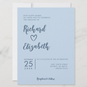 Minimale Typografie Clean Moderne Hochzeit Einladung