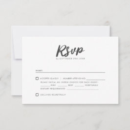 Minimale Typografie Clean Moderne Hochzeit RSVP