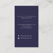 Minimale Typografie der einfachen Visitenkarte (Rückseite)