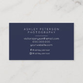 Minimale Typografie der modernen Visitenkarte (Rückseite)