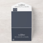 Minimale Typografie Dunkelblauer Chic Moderne Hoch All In One Einladung (Außenbereich)