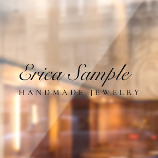 Minimale Typografie Elegante Moderne Schmuckgeschä Fensteraufkleber