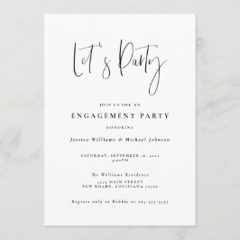 Minimale Typografie-Engagement Einladung
