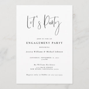 Minimale Typografie-Engagement Einladung
