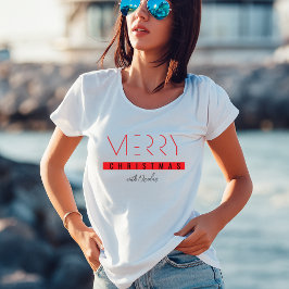 Minimale Typografie Frohe Weihnachten Tri-Blend Shirt