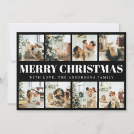 Minimale Typografie Frohe Weihnachtskarte Feiertagskarte