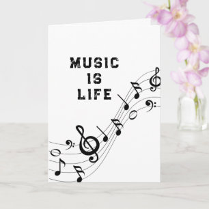 Minimale Typografie Grußkarte Bold Musik Karte