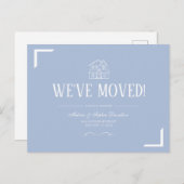 Minimale Typografie haben wir neue Adresse Postc Postkarte (Vorne/Hinten)