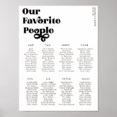 Minimale Typografie | Hochzeitstisch Poster (Vorne)