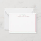 Minimale Typografie Lässige Script Pastel Pink Mitteilungskarte (Vorderseite)