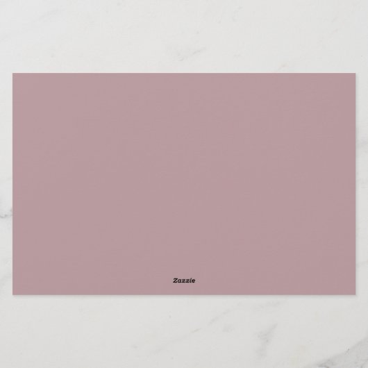 Minimale Typografie Lässige Script Pastel-Rose Briefpapier (Rückseite)