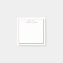 Minimale Typografie Lässige Script Pastel-Rose Post-it Klebezettel