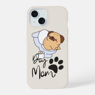 Minimale Typografie Lustige Handyhülle   Hundemama iPhone 15 Hülle