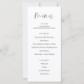 Minimale Typografie-Menü für Hochzeiten (Vorderseite)