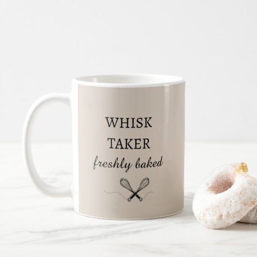 Minimale Typografie Moderne Back-Kaffeetasse Kaffeetasse (Mit Donut)