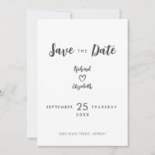 Minimale Typografie Moderne Hochzeit retten das Da Save The Date (Vorderseite)