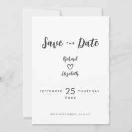 Minimale Typografie Moderne Hochzeit retten das Da Save The Date