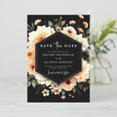 Minimale Typografie Peach Wedding Save The Date (Stehend Vorderseite)