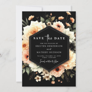 Minimale Typografie Peach Wedding Save The Date