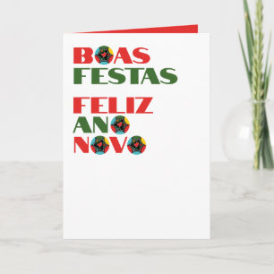 Minimale Typografie Portugiesische Weihnachtsgrüße Karte