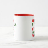 Minimale Typografie Portugiesische Weihnachtsgrüße Tasse (Zentrum)