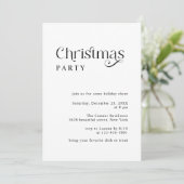Minimale Typografie Retro Weihnachtsgebäck Party Einladung (Stehend Vorderseite)