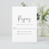 Minimale Typografie RSVP Karte (Stehend Vorderseite)