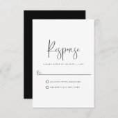 Minimale Typografie RSVP Karte (Vorne/Hinten)